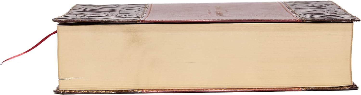 The King James Study Bible, Imitation Leather, Burgundy, Full-Color Edition - Large Print by  Thomas Nelson (Leather Bound)