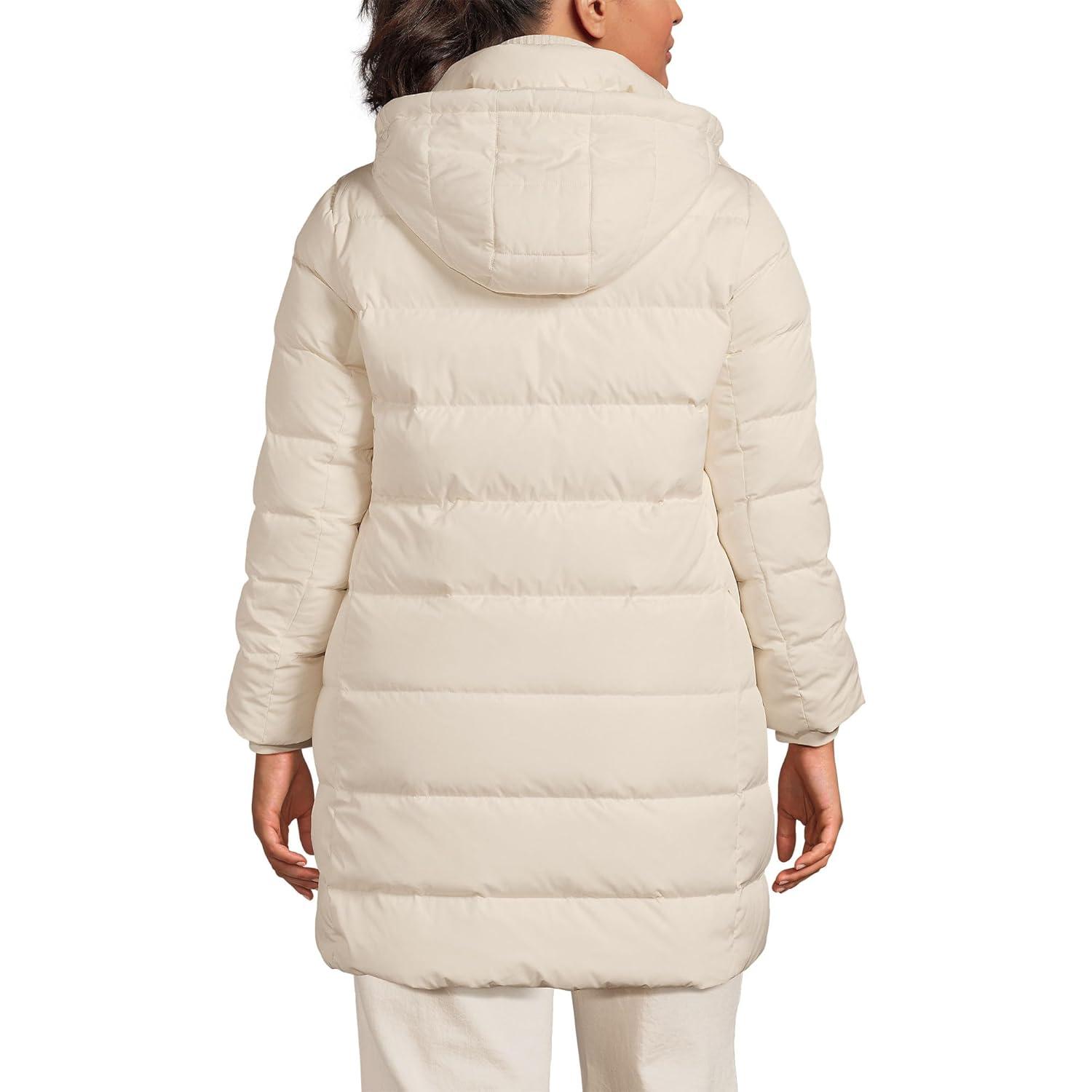 Lands' End Women's Max 600 Down Puffer Coat - X Large - Ivory Pearl