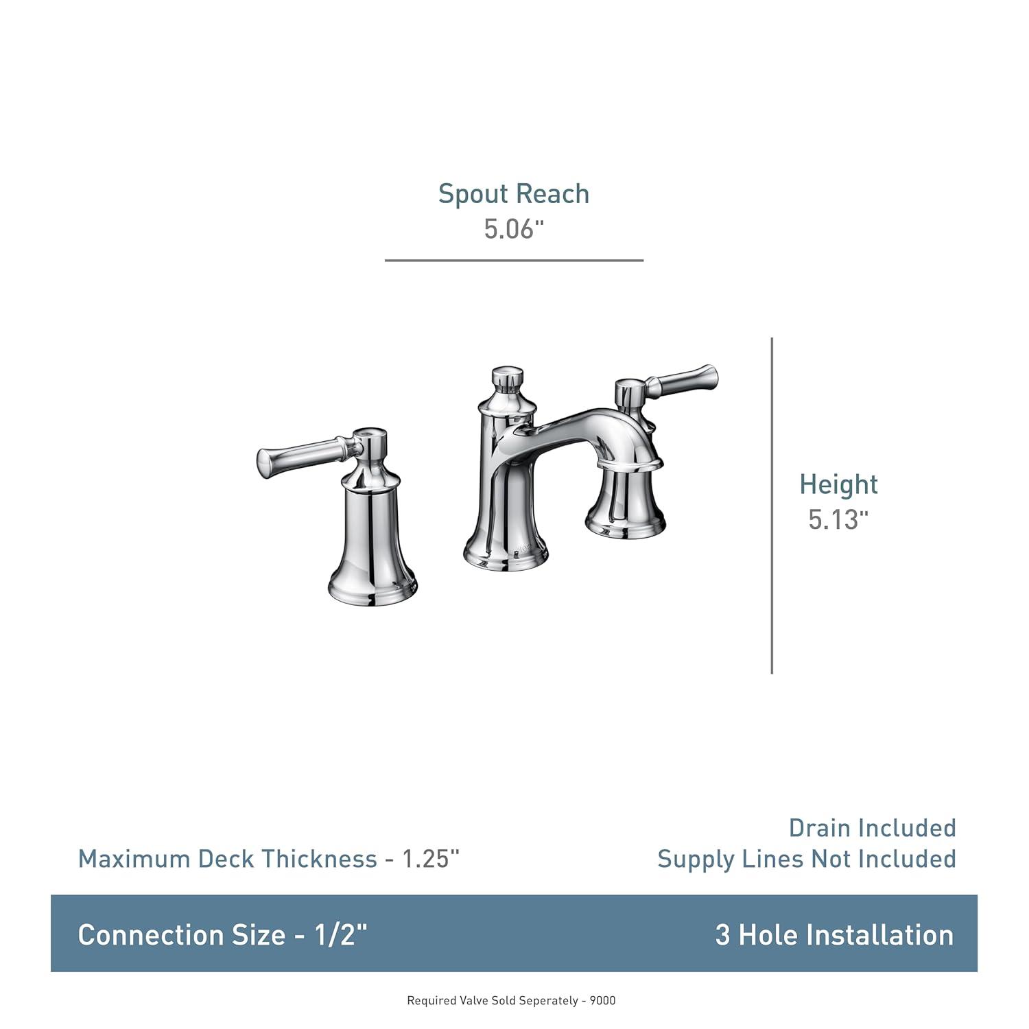Moen Moen Dartmoor Two-Handle Widespread Bathroom Faucet Trim Kit, Valve Required T6805BN