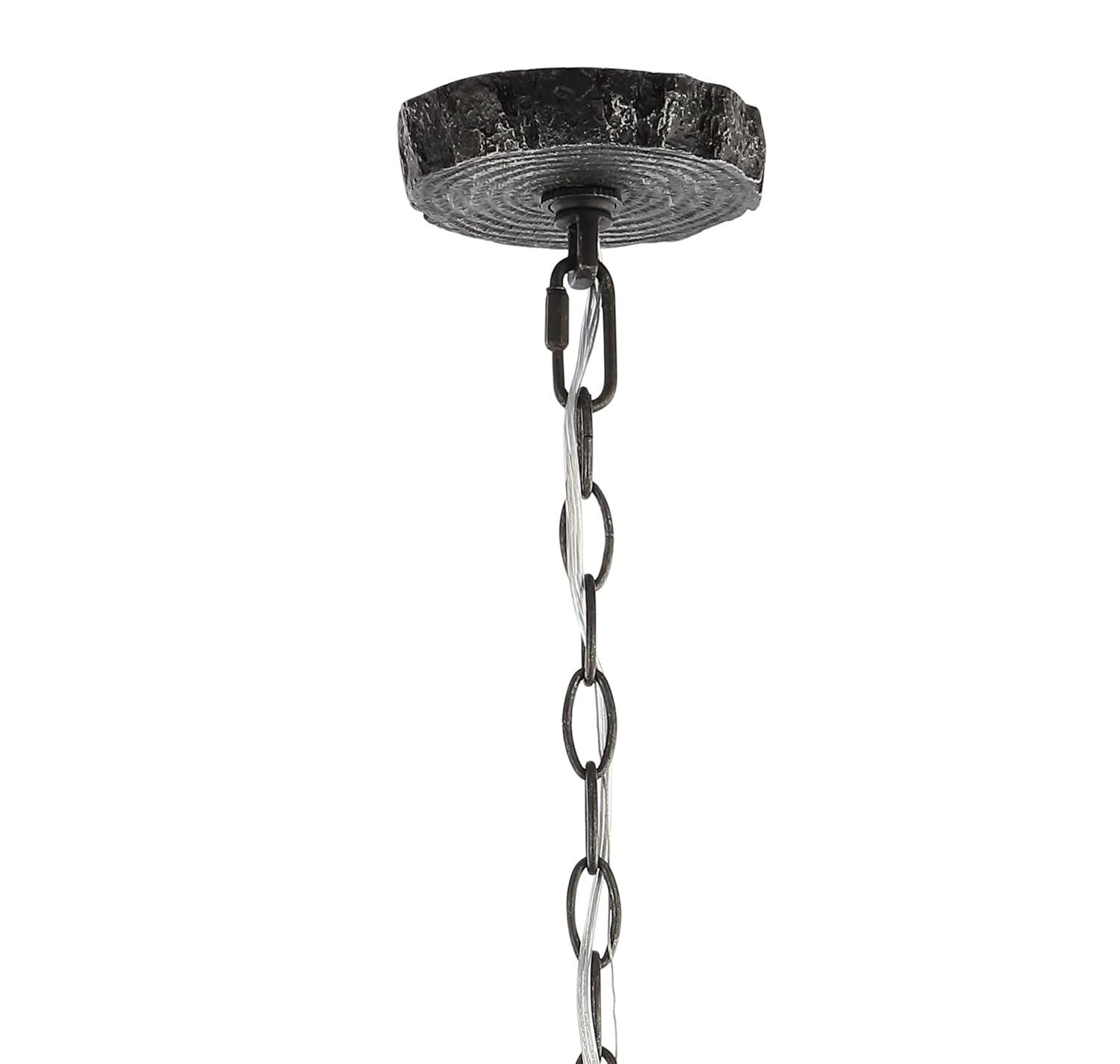 JONATHAN Y JYL6300C Eldora 30" 5-Light Rustic Farmhouse Iron LED Chandelier, Bohemian, Contemporary, Modern, Transitional for living room, dinning room, bedroom, office Bulb Included, Black