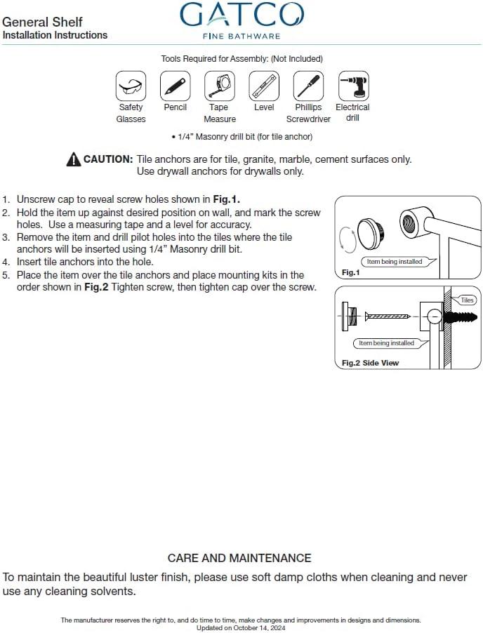 Elegant Wall Mounted Stainless Steel Shower Shelf