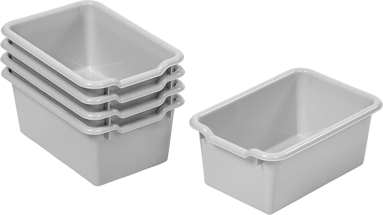 ECR4Kids ECR4Kids Scoop Front Storage Bin, Multipurpose Organization, 5-Piece (Set of 5)