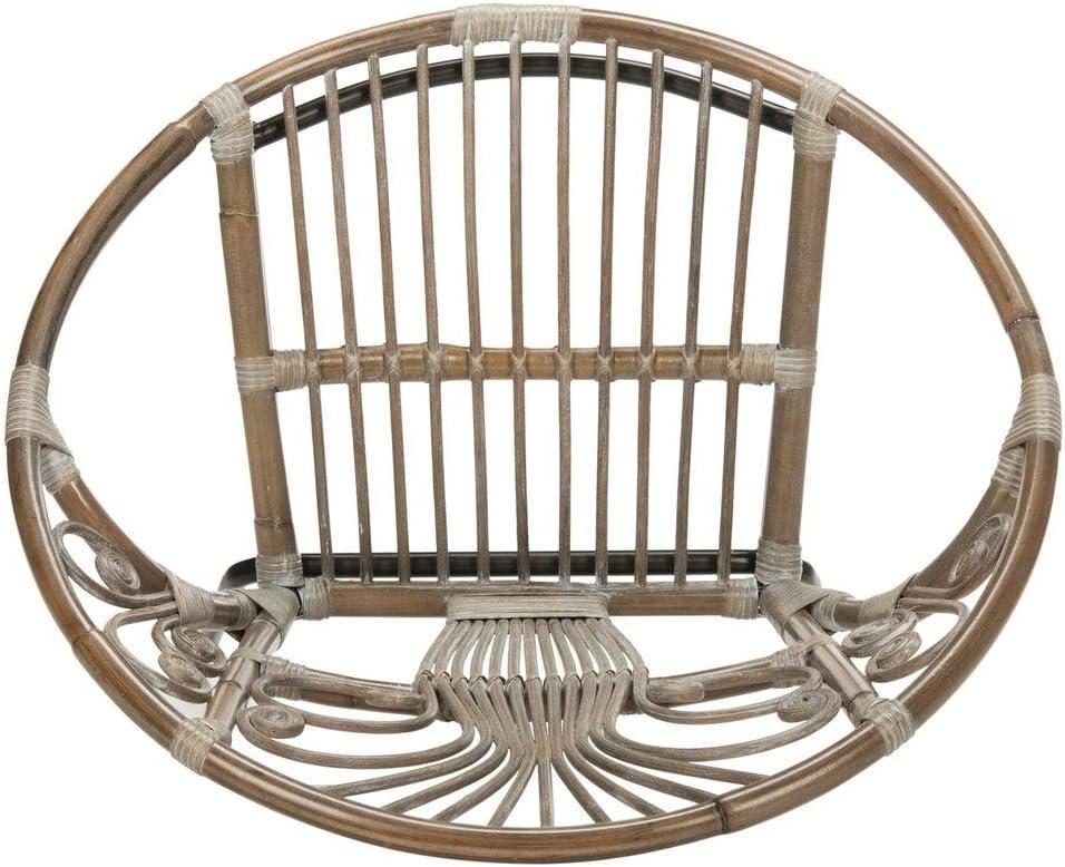 Carlson Accent Chair - WIK6505A - Grey White Wash/Black - Safavieh