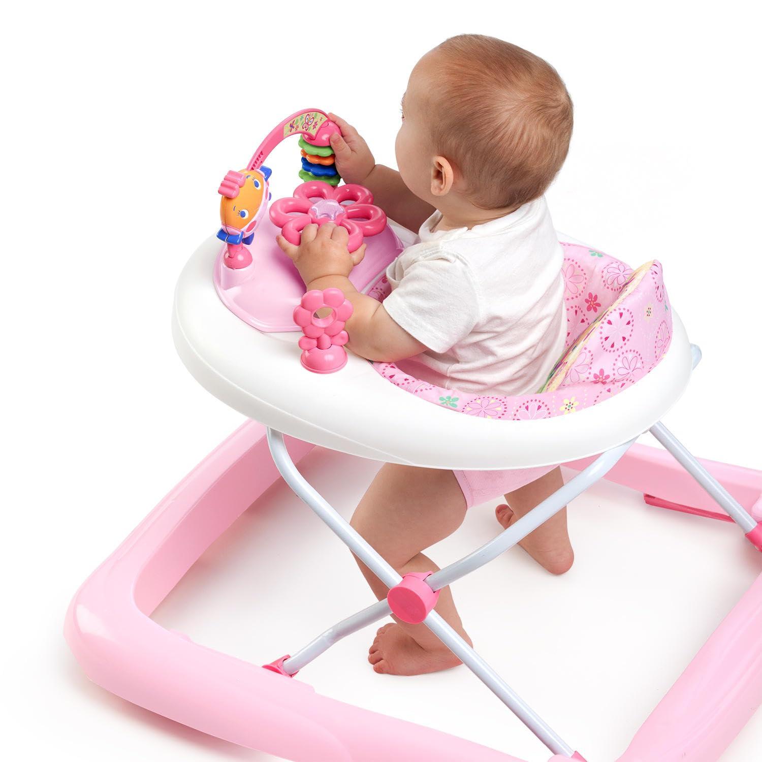 Bright Starts Adjustable Baby Walker with Activity Station, JuneBerry