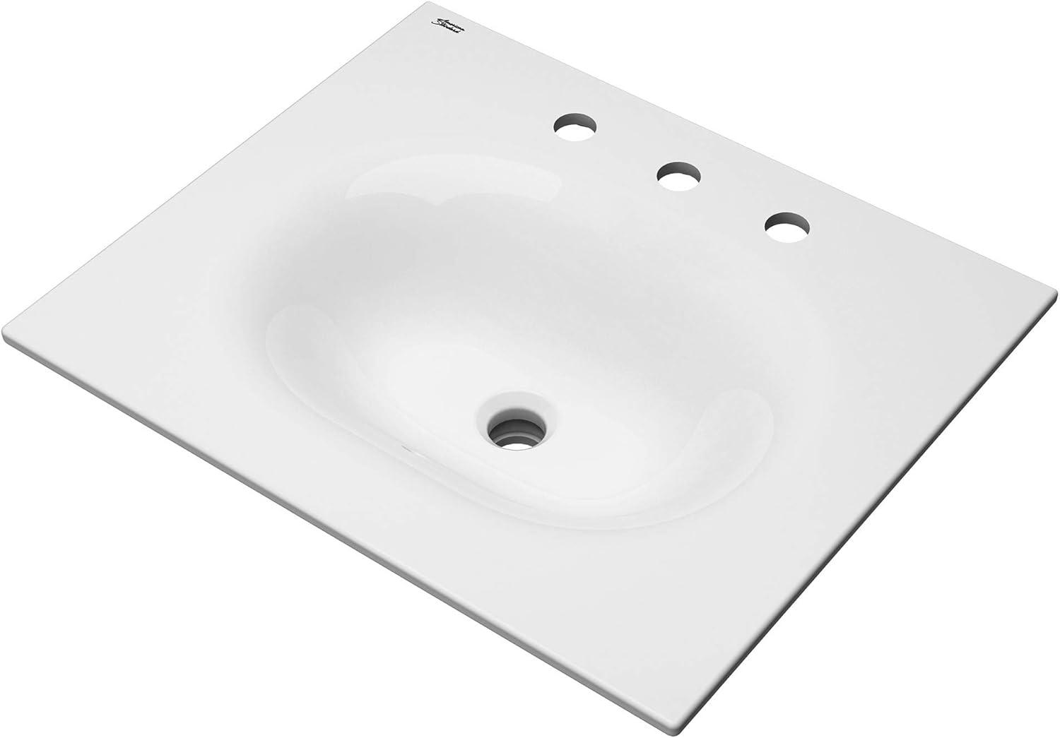 American Standard Studio S 20'' White Vitreous China Rectangular Bathroom Sink with Overflow