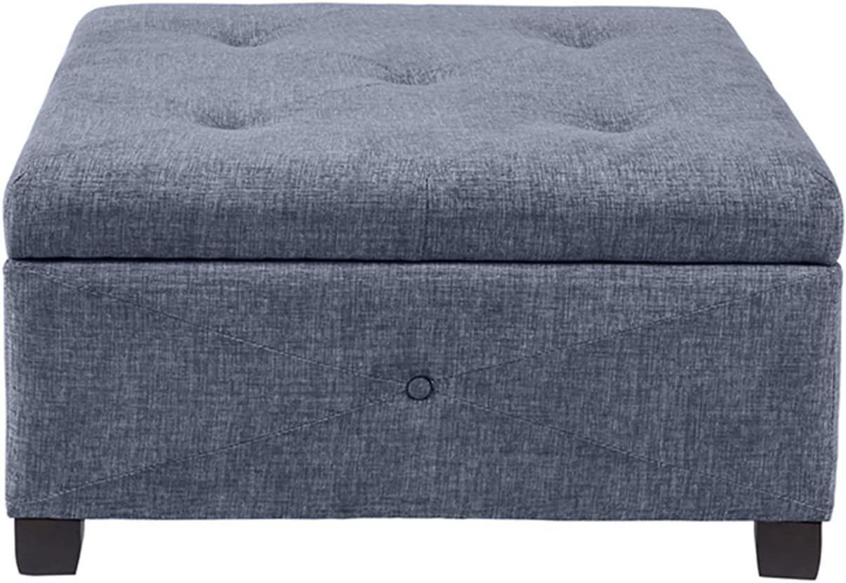 Della Button Tufted Square Storage Ottoman