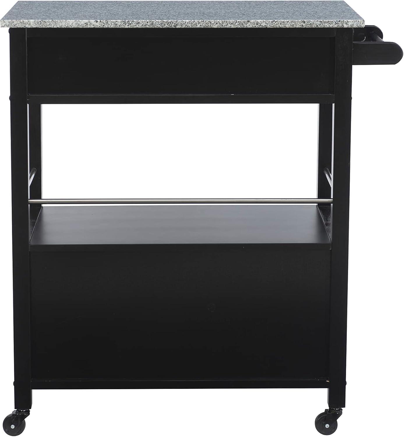 Cameron Kitchen Cart with Granite Top - Linon