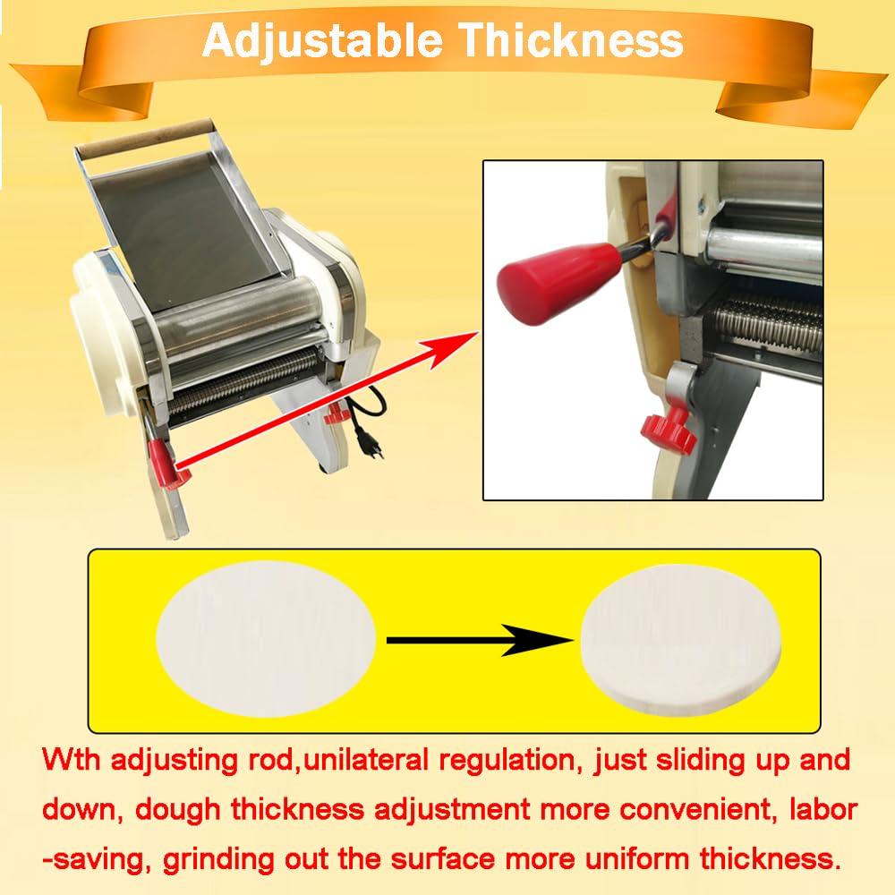 3mm Electric Pasta Press Maker Noodle Machine Automatic Noodle Making Machine with Round Knife 110V