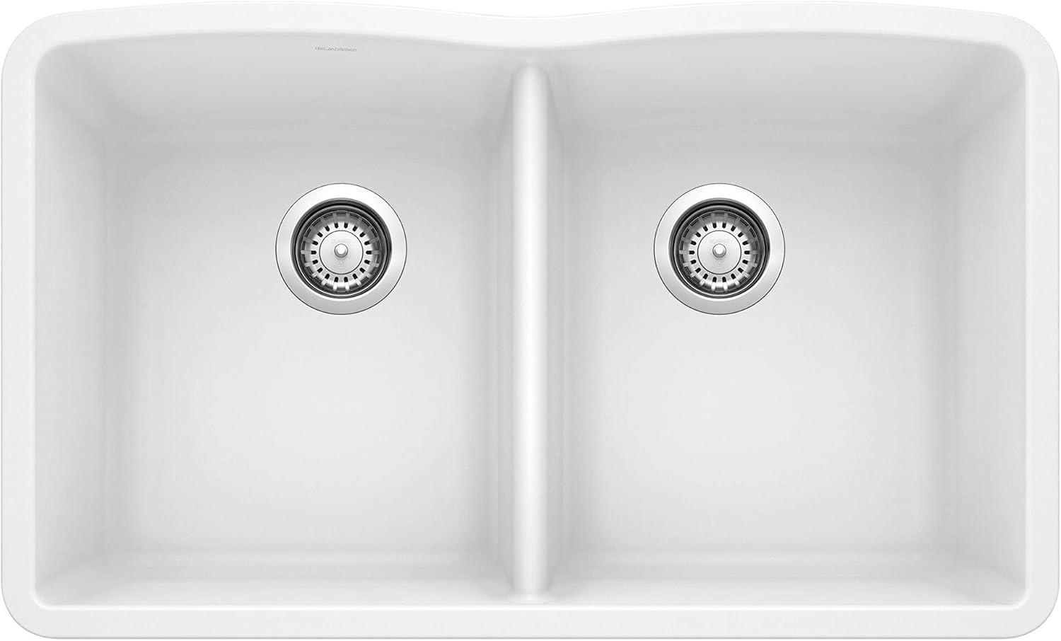 Diamond SILGRANIT 32" L x 19.36" W Double Basin Undermount Kitchen Sink