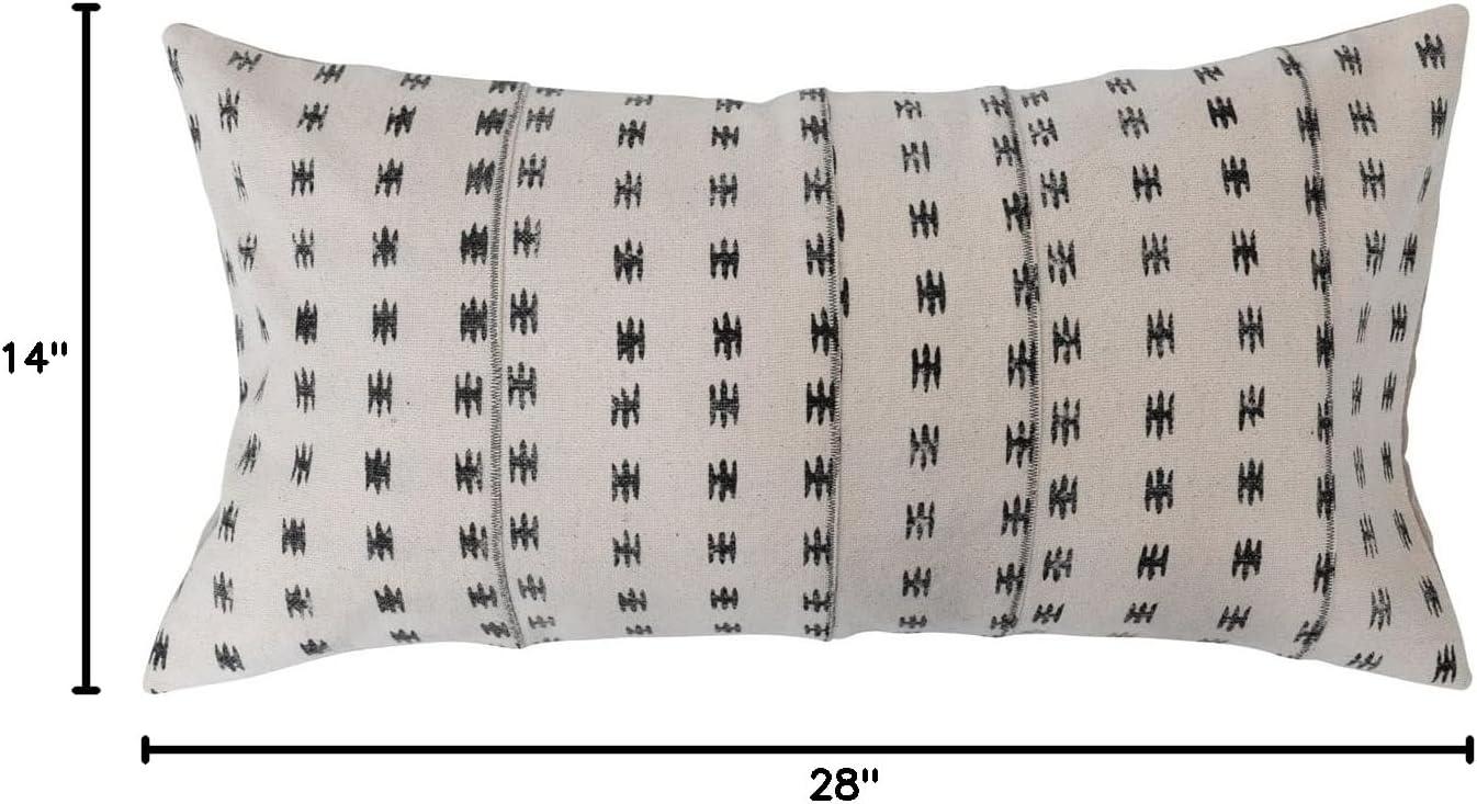 Geometric Cotton Reversible Throw Pillow