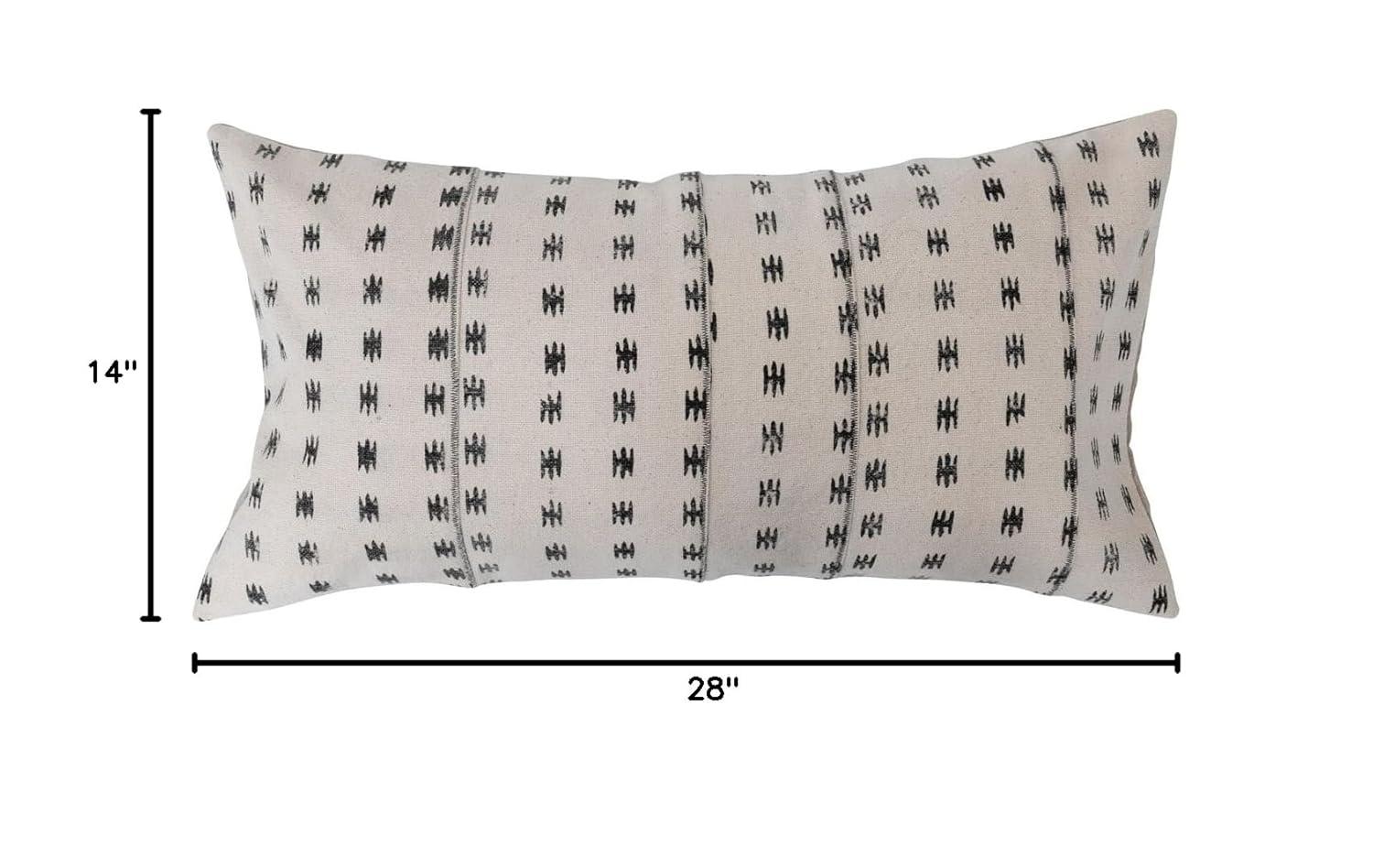Geometric Cotton Reversible Throw Pillow