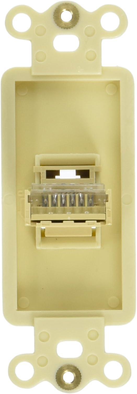 Ivory Single Phone Jack Rocker Insert