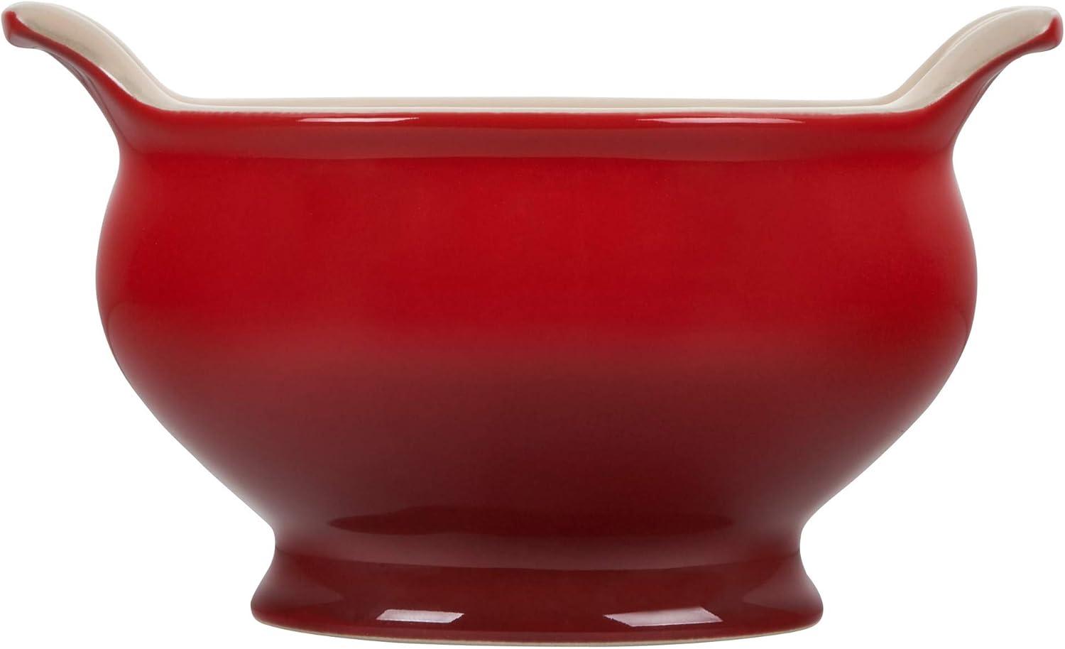 Cerise Red Round Ceramic Soup and Dessert Bowl