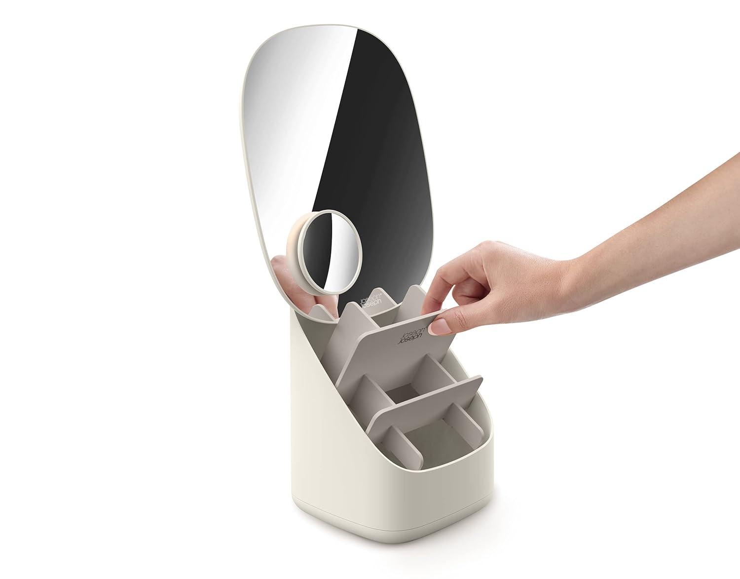 Joseph Joseph Joseph Joseph Viva Makeup Organizer with Pedestal Mirror
