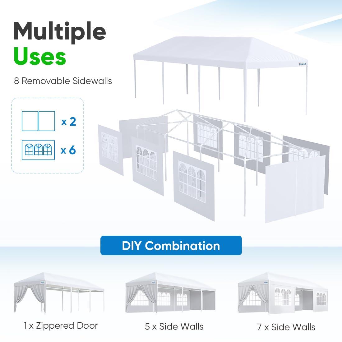 Ktaxon 10'x30' Canopy Tent Wedding Partywith Removable 5 Sidewall White