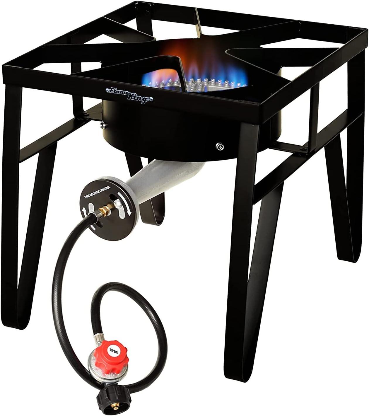 Heavy Duty Black Cast Iron Single Burner Gas Stove