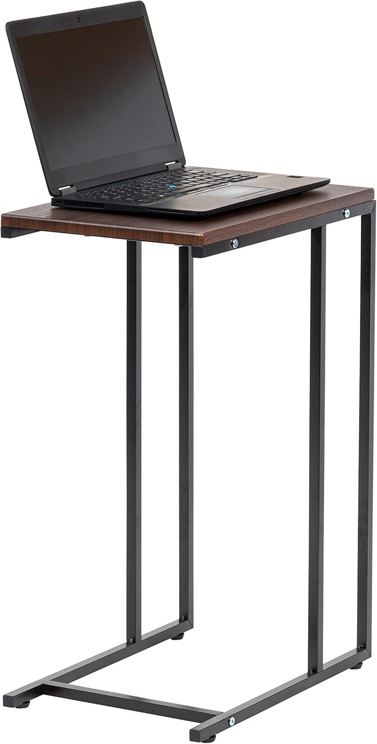 IRIS USA Wood and Metal Side Accent Table, Brown