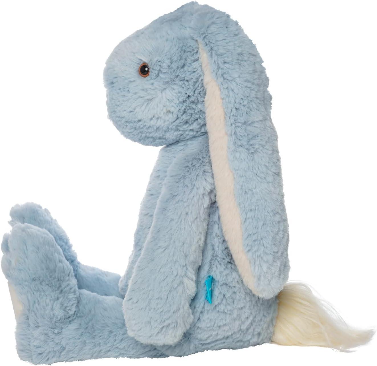 Manhattan Toy River the Blue & Light Apricot Snuggle Bunnies 12" Stuffed Animal with Embroidered Accents