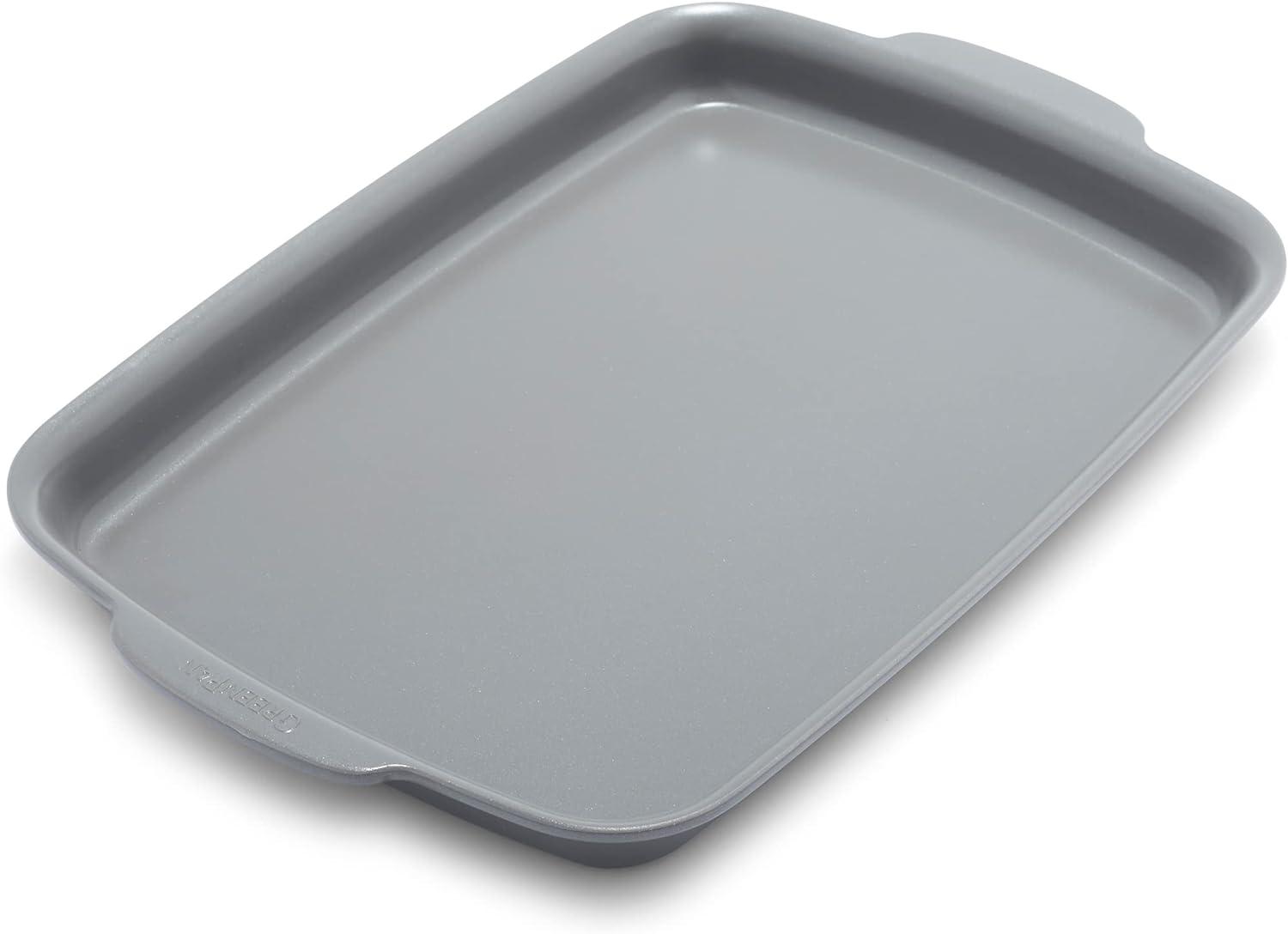 GreenPan Premiere Ovenware Ceramic Nonstick Cookie Quarter Sheet 13"x9" Gray: Aluminum, Dishwasher-Safe, PTFE & PFOA-Free