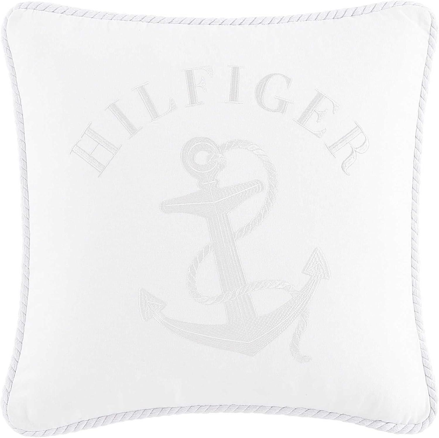 Tommy Hilfiger Tommy Hilfiger Anchor With Rope White Throw Pillow