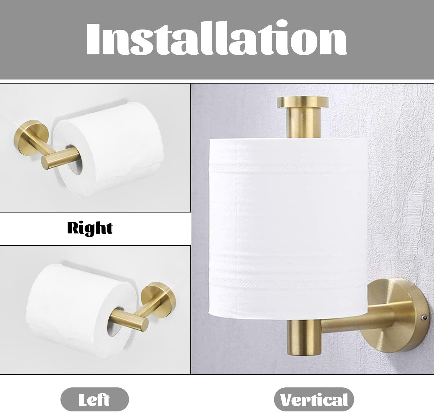 Brushed Gold Stainless Steel 4-Piece Bathroom Hardware Set