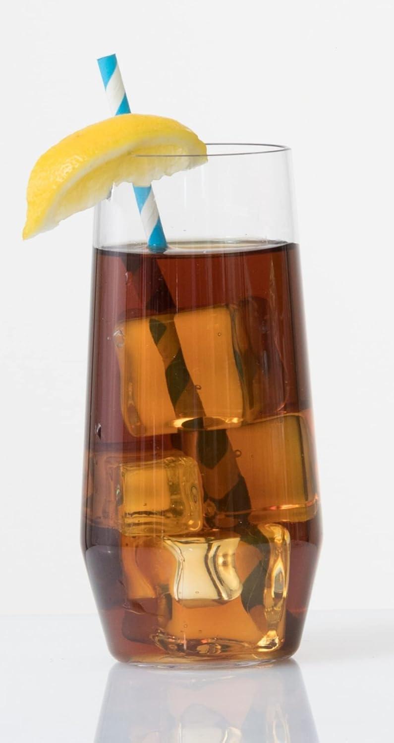 Fortessa Sole Outdoor Shatter Resistant BPA Free Premium Copolyester Plastic Drinkware 6 Pack, Terra Cotta Orange, Stemless Wine Glass (Set of 6)