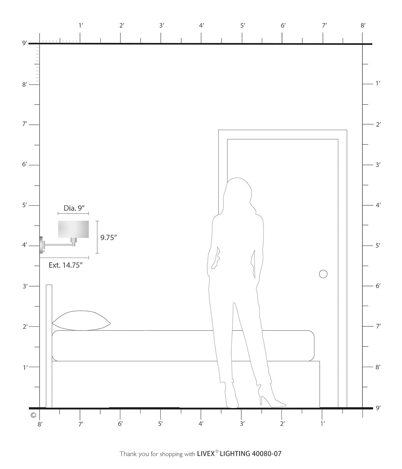 Livex Lighting 1 - Light Wall Light in Bronze/Antique Brass