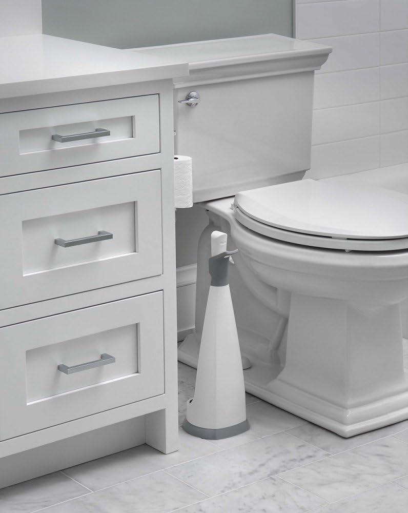 Unger No-Drip Toilet Brush Set  Flexible Neck Toilet Brush with Portable Caddy Holder, Discreet Bathroom Cleaning Brush, Toilet Scrubber, Toilet Bowl Cleaner Brush, Bathroom Cleaning Supplies