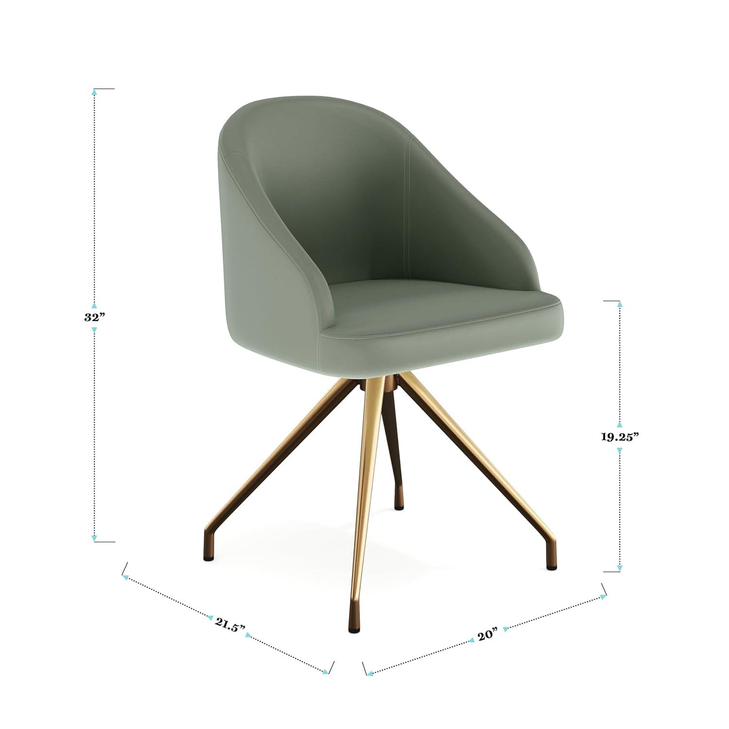 Martha Stewart Martha Stewart Sora Upholstered Stationary Swivel Home Office Chair