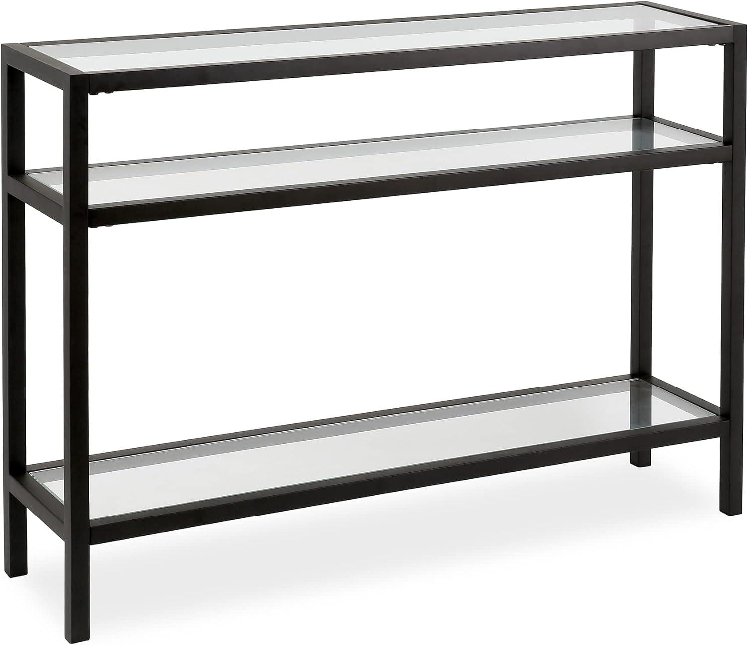 30' Metal Console Table in Black - Henn&Hart