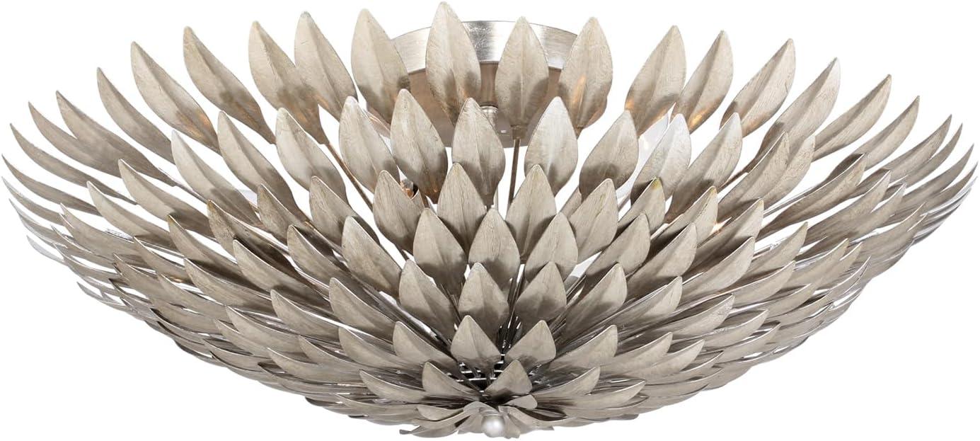 507-SA-Crystorama Lighting-Broche - Six Light Wall Sconce-Antique Silver Finish
