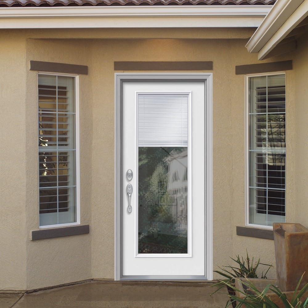 National Door Company EMJ686BLPR26R Steel Primed, Right Hand In-swing, Prehung Door, Full Lite, 30" x 80"
