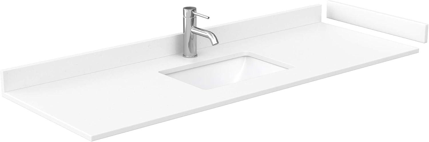 Beckett 60" Freestanding Single Bathroom Vanity with Cultured Marble Top