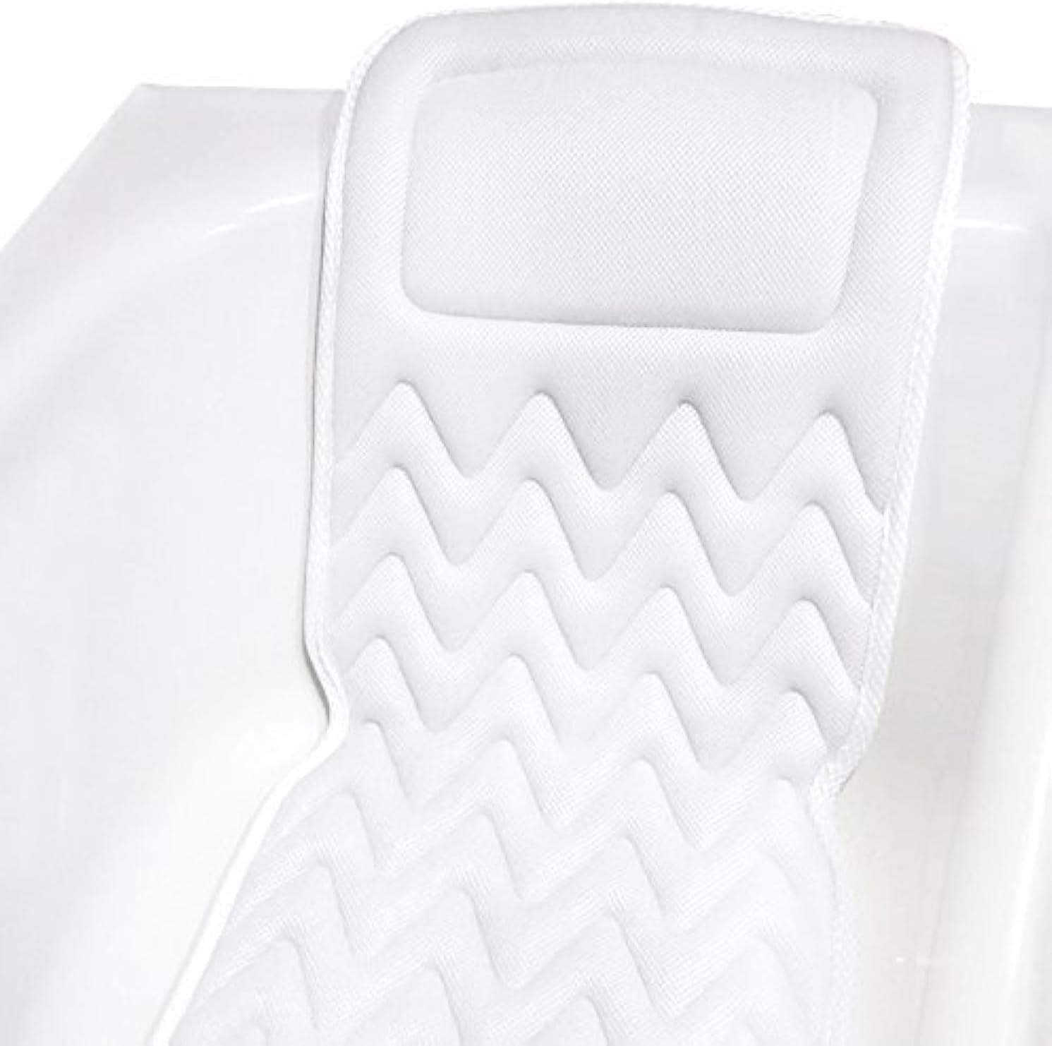 Open Box BATH HAVEN BATH PILLOW FOR BATHTUB FULL BODY MAT & CUSHION CLASSIC - WHITE