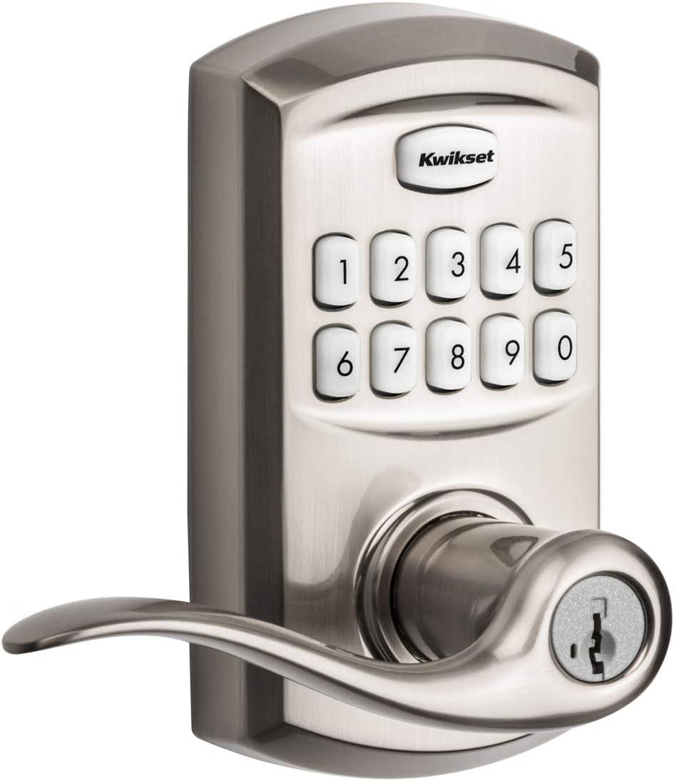 Satin Nickel Keyless Entry Electronic Door Lever