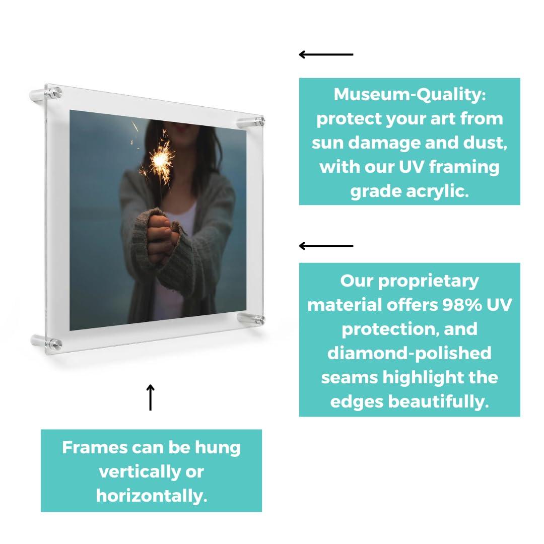 Double Panel Floating Acrylic Picture Frame