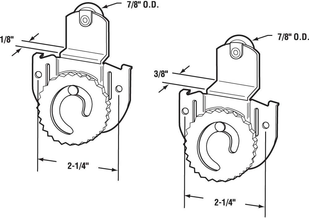 Steel and Plastic Sliding Closet Door Roller Kit (Set of 2)