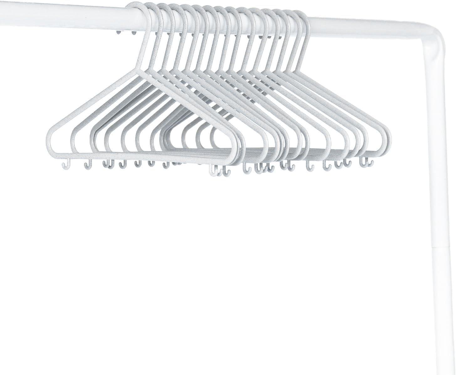 3 Sprouts Baby Wheat Straw Plastic Clothes Hangers - Pack of 30 - Speckled Gray