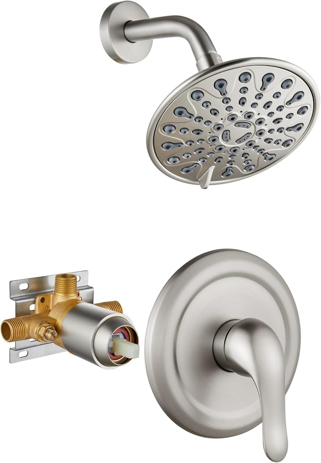 Brushed Nickel Multi-Head Wall Mounted Shower System