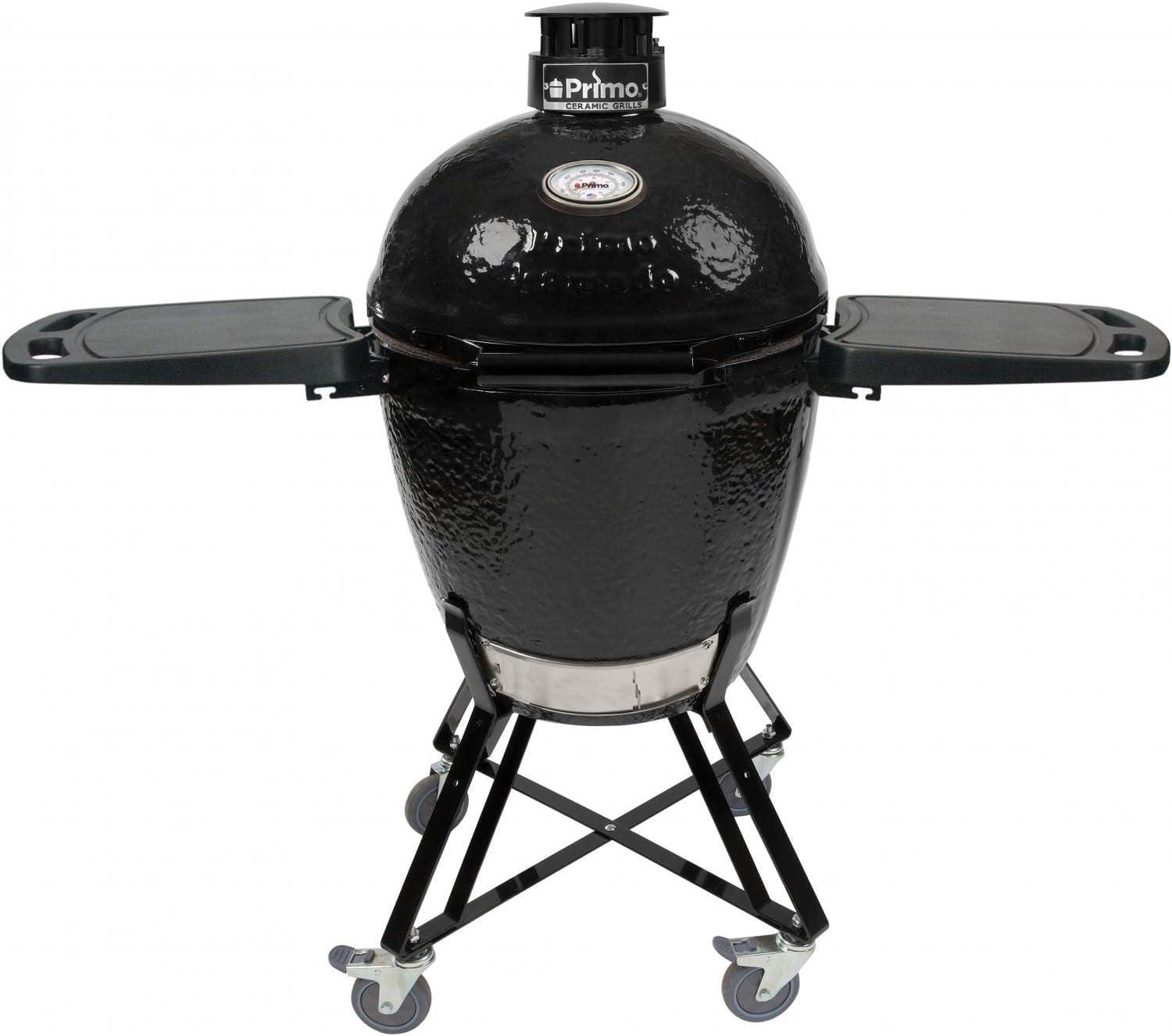 Primo 39.25" Stainless Steel Ceramic Kamado Grill with Smoker