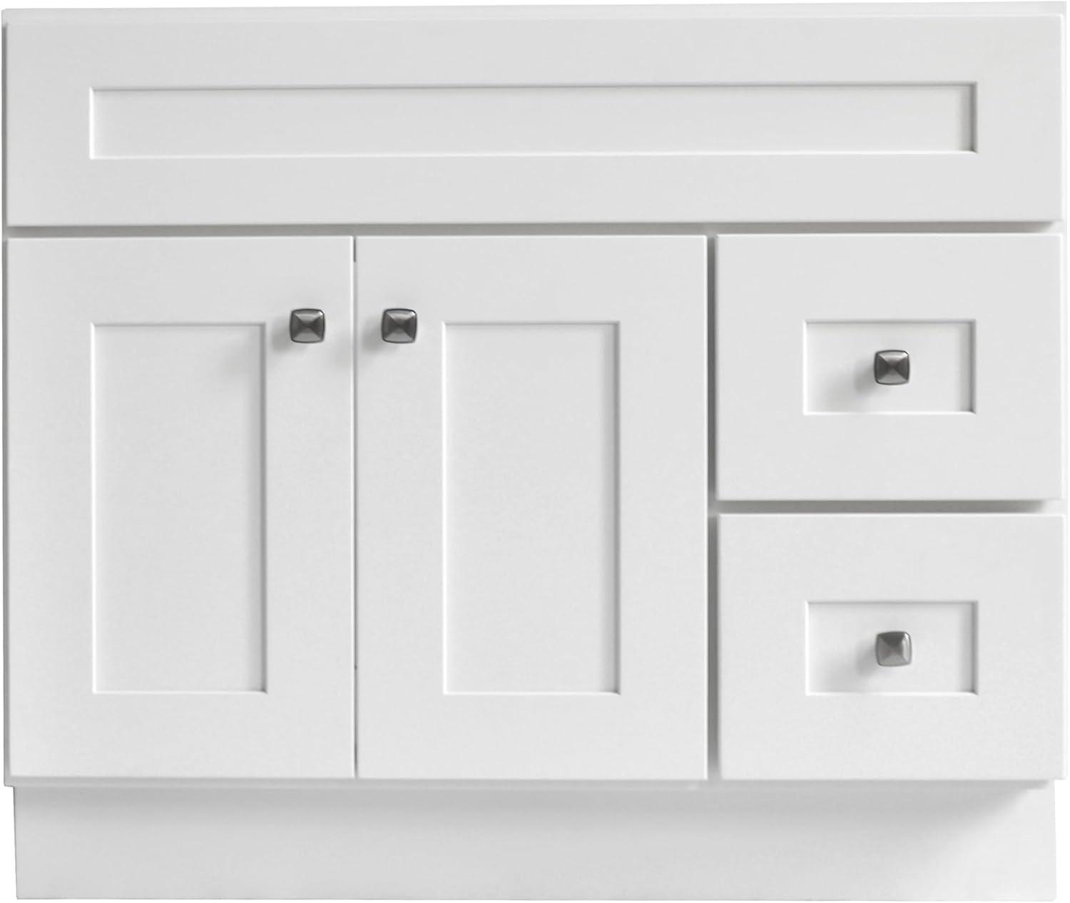 Design House Brookings 36 Inch Bathroom Vanity, Ready to Assemble, Solid Wood, Sherwin Williams – Design House, 587097