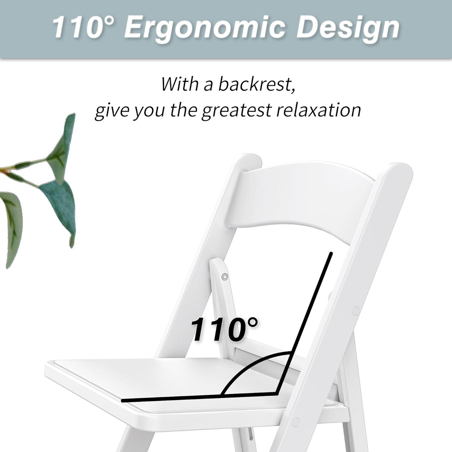 Kids White Resin Folding Chair with Vinyl Padded Seat