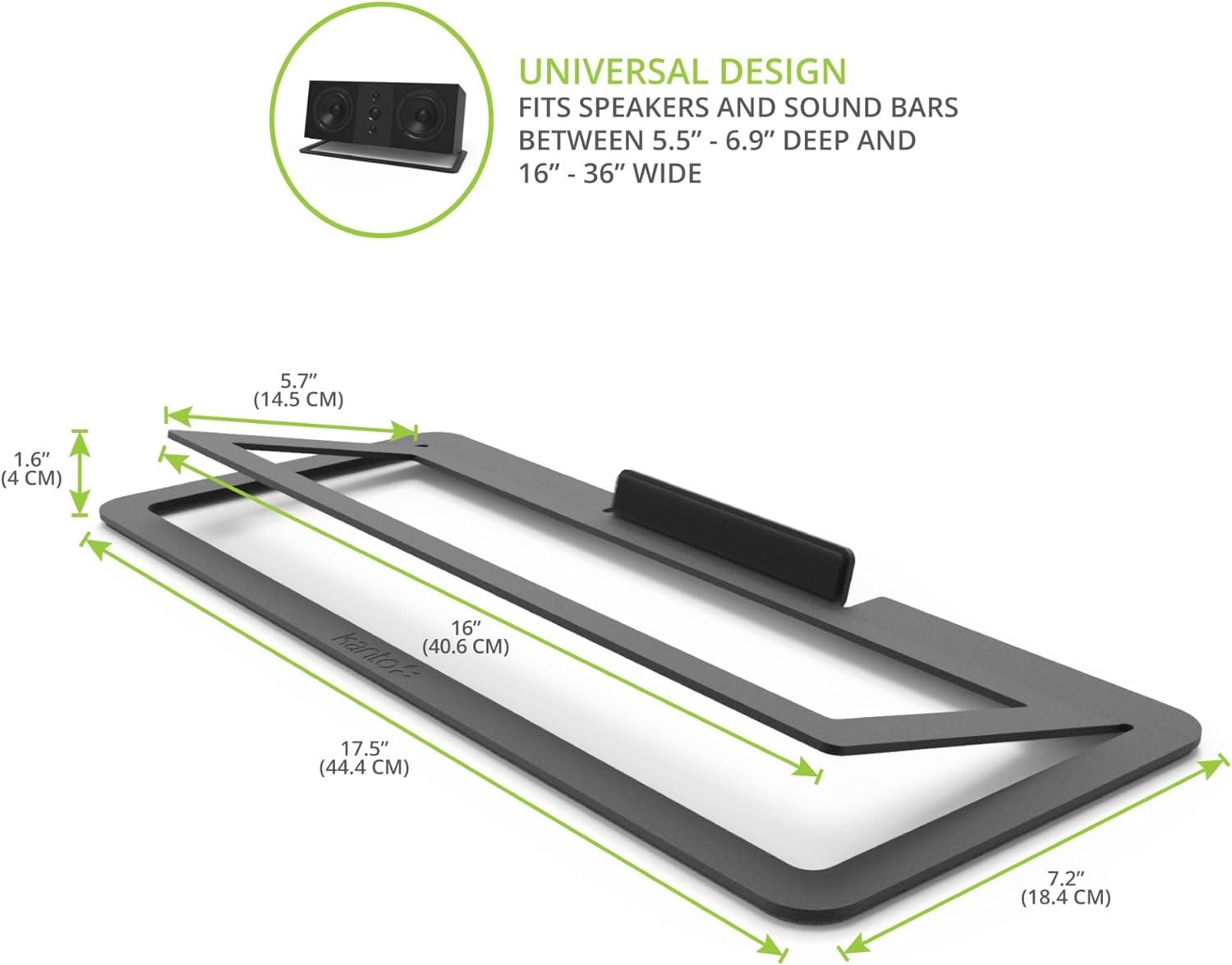 Kanto S10 Low-Profile Angled Sound Bar and Center Channel Speaker Stand