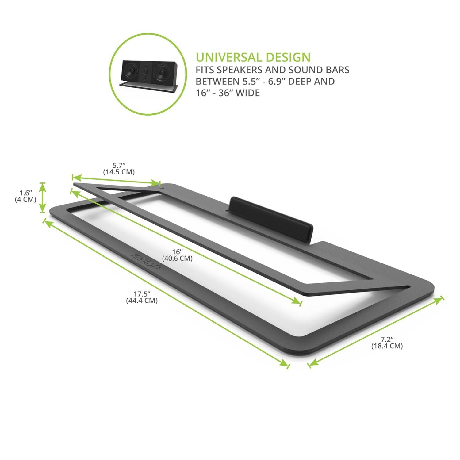 Kanto S10 Low-Profile Angled Sound Bar and Center Channel Speaker Stand