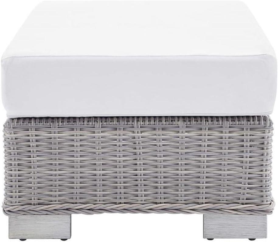 Conway Outdoor Patio Wicker Rattan Ottoman