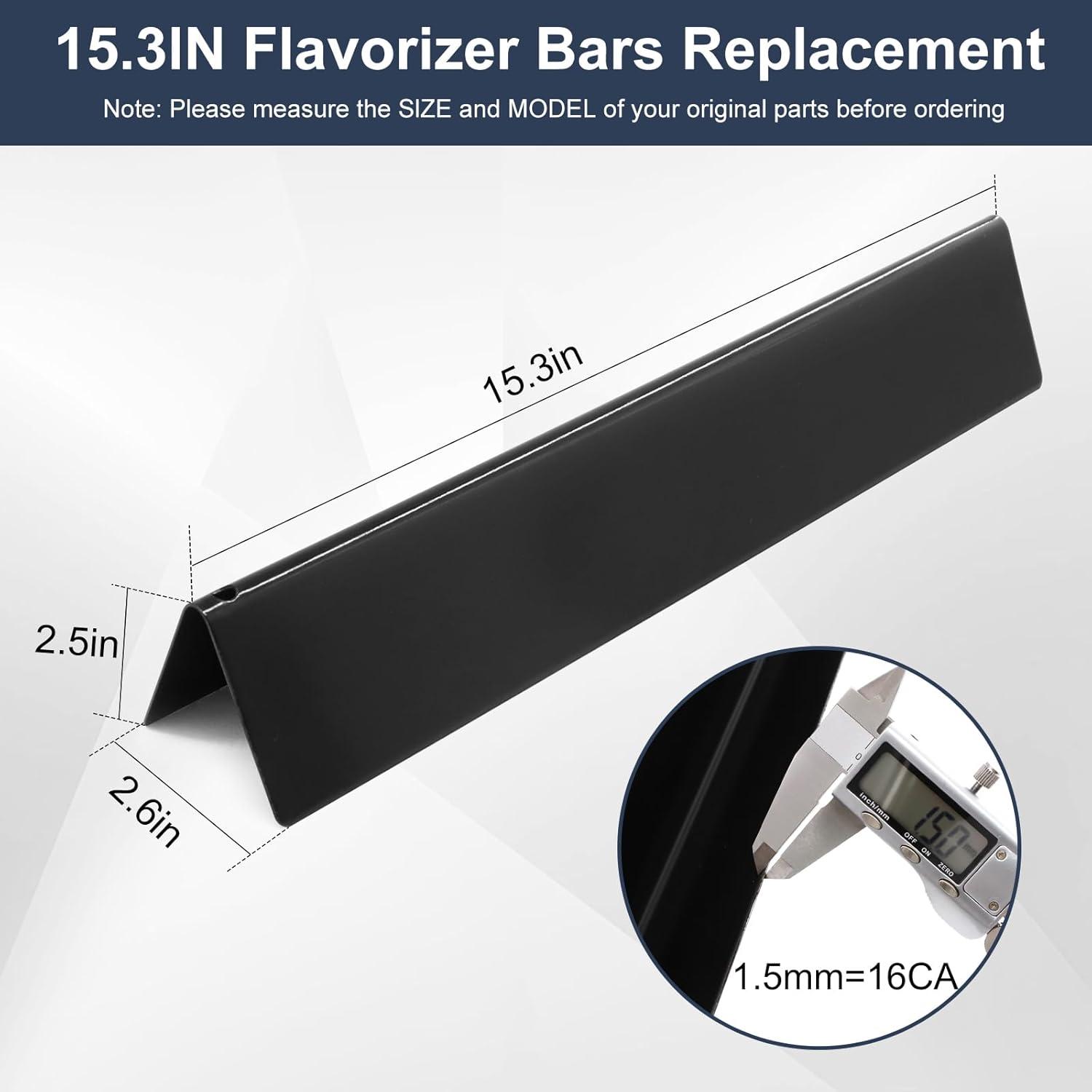 Weber Weber Replacement Flavorizer Bars, 17.5", For Genesis 300 Series (front-mounted Control Panel), Porcelain-enameled Steel (Set of 5)