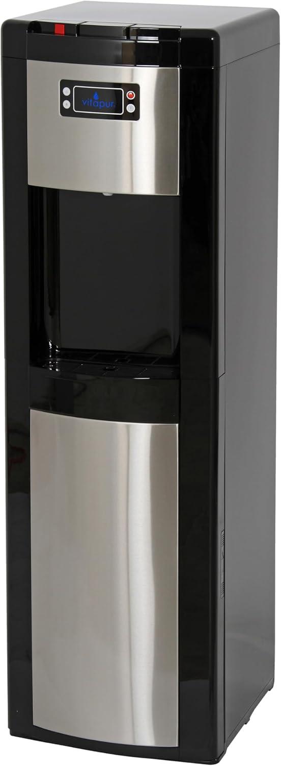 Black and Stainless Steel Bottom Load Water Dispenser