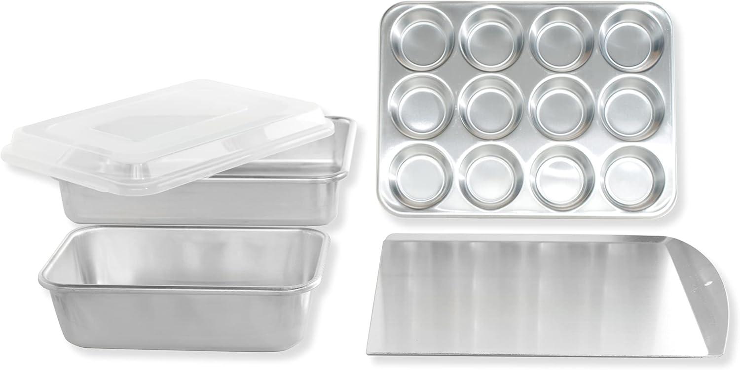 Nordic Ware 5-Piece Aluminum Baking Set with Lid