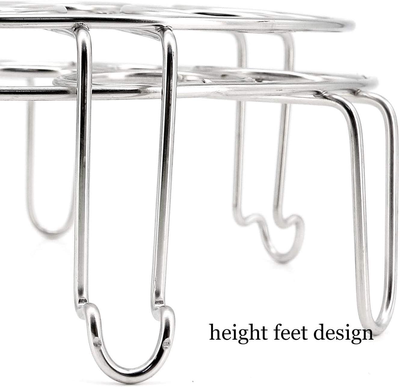 Egg Steamer Rack Trivet for Instant Pot Accessories 5 Qt, 6 Qt, 8 Qt Pressure Cooker 2 Pack Stackable 304 Stainless Steel Multipurpose Cooling Rack,Cooking