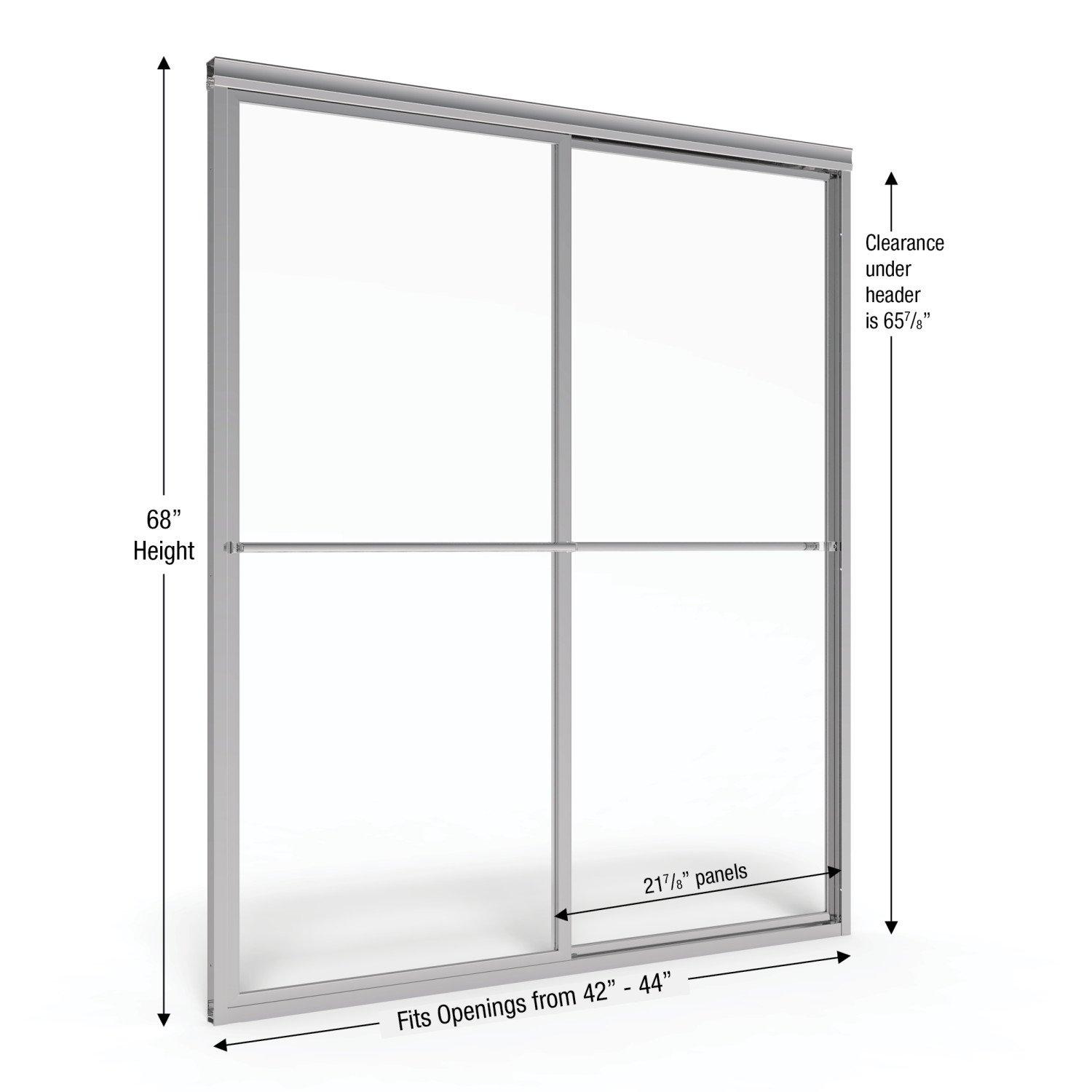 Deluxe 44" W x 68" H Frameless Shower Door